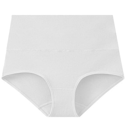 Solid Color Basic High Waist Brief(3 Packs) - White - 5XL - image 12