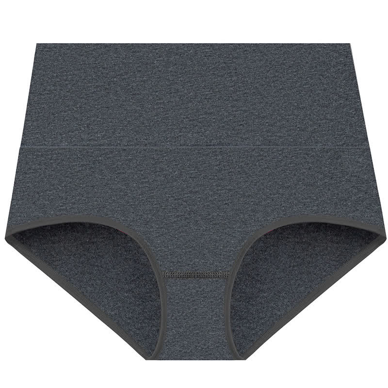 Solid Color Basic High Waist Brief(3 Packs) - Dark Grey - 5XL - image 11