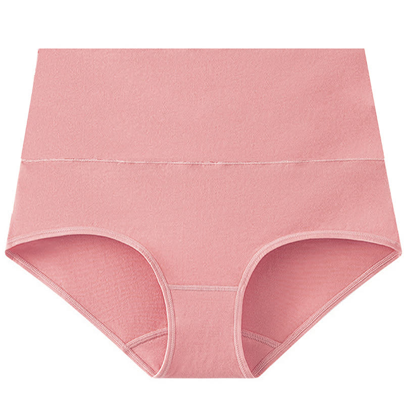 Solid Color Basic High Waist Brief(3 Packs) - Dark Pink - 5XL - image 5