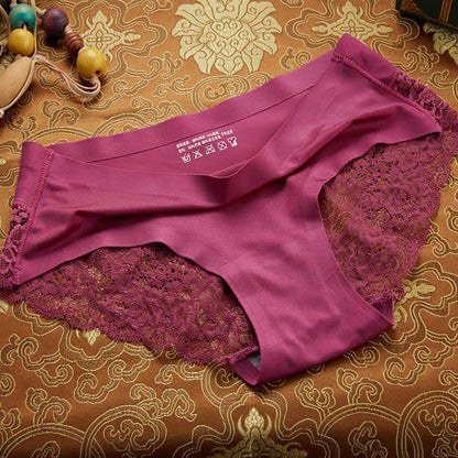 Mid-rise Sexy Ice Lace Brief(3 Packs)