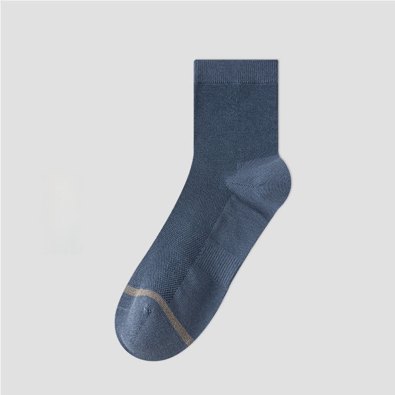 Business Style Quarter Socks(5 Pairs) - Navy Blue - EU39-44(US6-10) - image 12