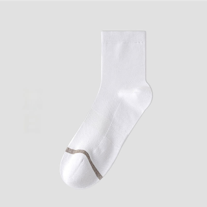 Business Style Quarter Socks(5 Pairs) - White - EU39-44(US6-10) - image 13