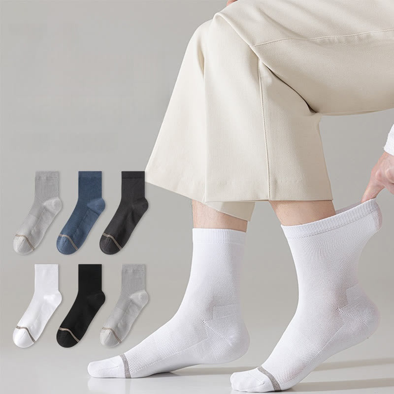 Business Style Quarter Socks(5 Pairs) - Multicolor - EU39-44(US6-10) - image 1