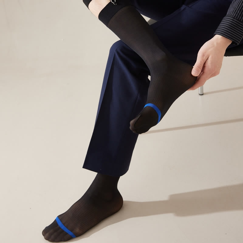 Ice Silk Business Style Crew Socks(4 Pairs) - image 4