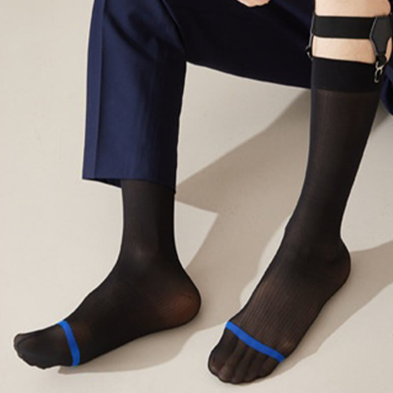 Ice Silk Business Style Crew Socks(4 Pairs) - image 7