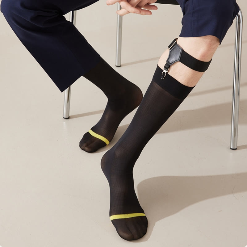 Ice Silk Business Style Crew Socks(4 Pairs) - image 5