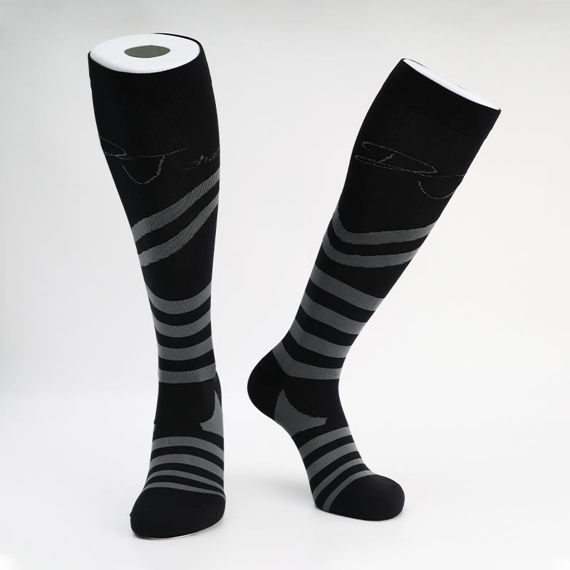 Letter Stripes Compression Socks(5 Pairs)