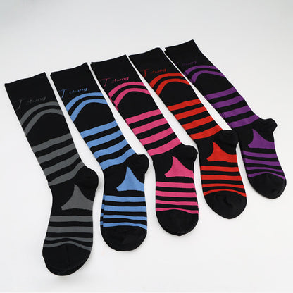 Letter Stripes Compression Socks(5 Pairs)