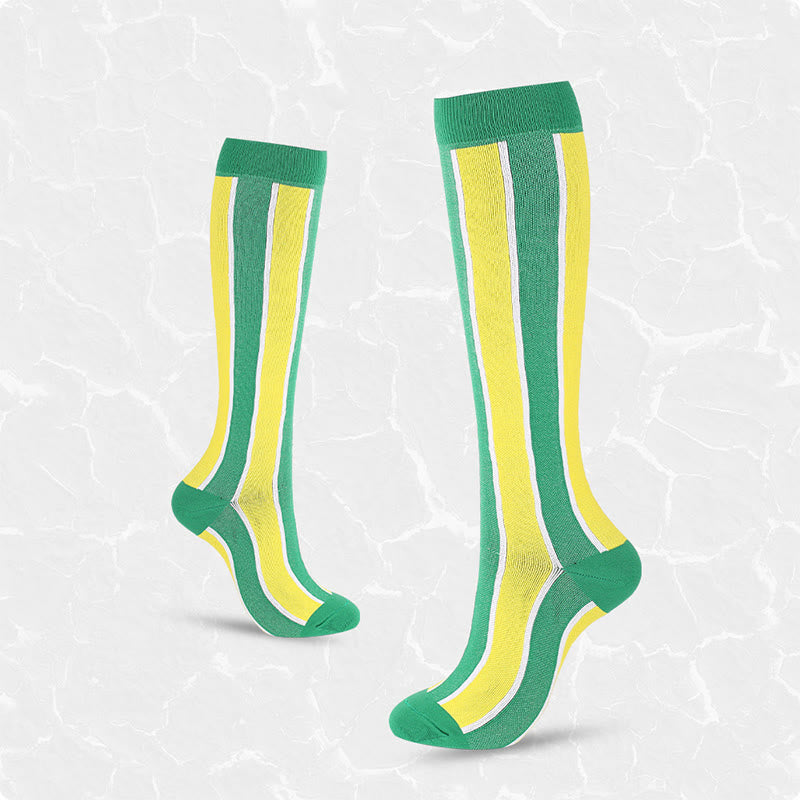 Wide Stripes Compression Socks(4 Pairs) - image 1