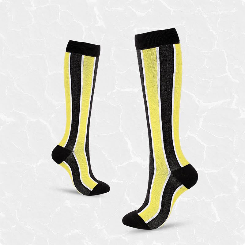 Wide Stripes Compression Socks(4 Pairs) - image 4