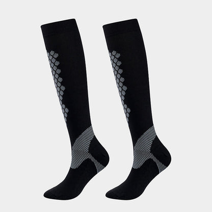 Diamond Lattice Sports Compression Socks(3 Pairs)