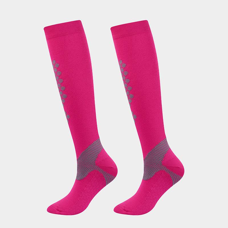 Diamond Lattice Sports Compression Socks(3 Pairs)