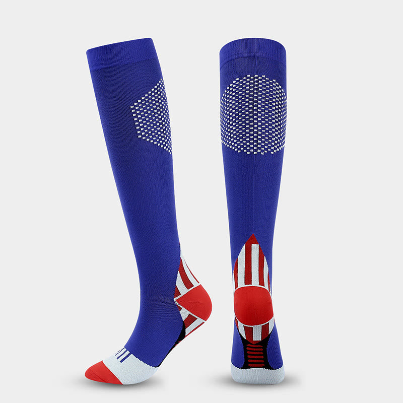Honeycomb Color Matching Compression Socks(4 Pairs) - image 1