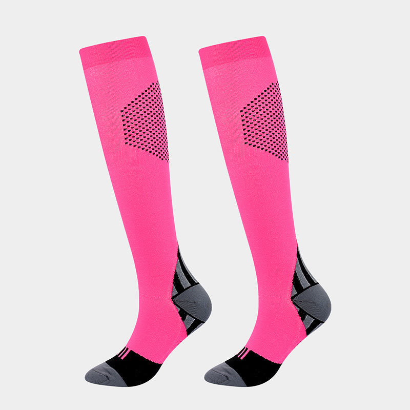 Honeycomb Color Matching Compression Socks(4 Pairs) - Rose - EU38-41(US8-11) - image 5