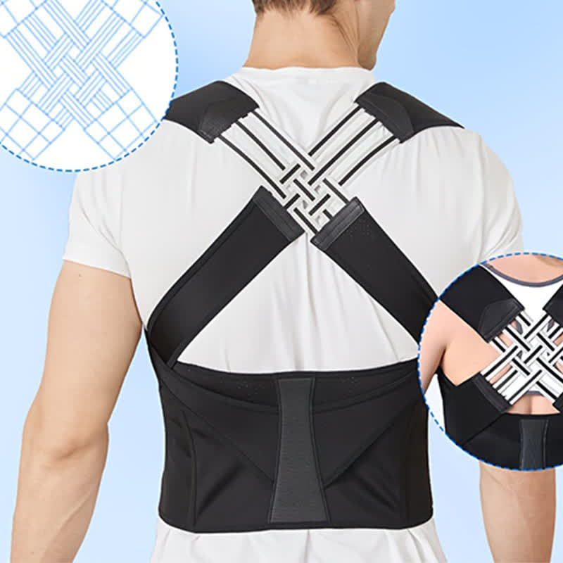 Adjustable Posture Corrector Shoulder Brace - Black - 3XL - image 2