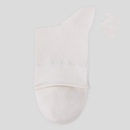 Solid Color Cotton Mesh Quarter Socks(7 Pairs)