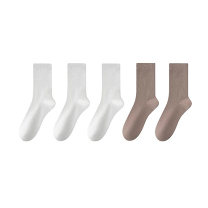 Plus Size Stylish Cotton Quarter Socks(5 Pairs)