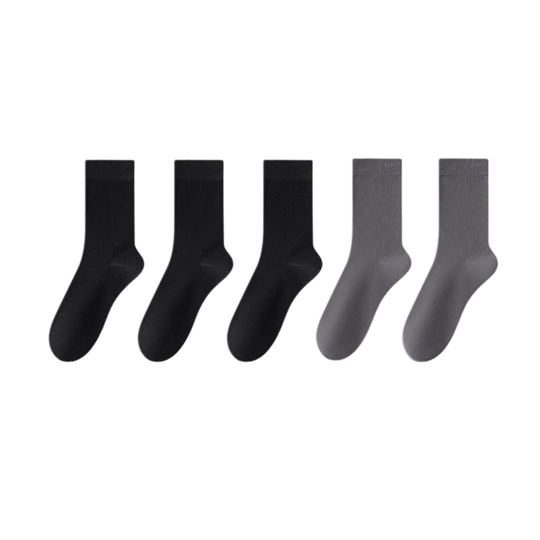 Plus Size Stylish Cotton Quarter Socks(5 Pairs)
