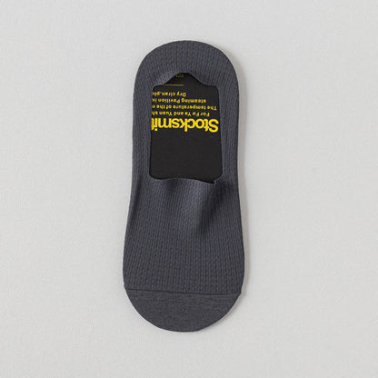 Classic Waffle No Show Socks(6 Pairs) - Dark Grey - EU39-44(US6-10) - image 15