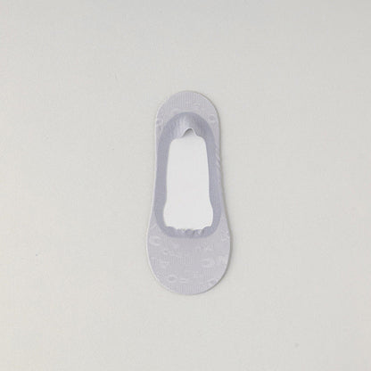 Letter Jacquard No Show Socks(9 Pairs)