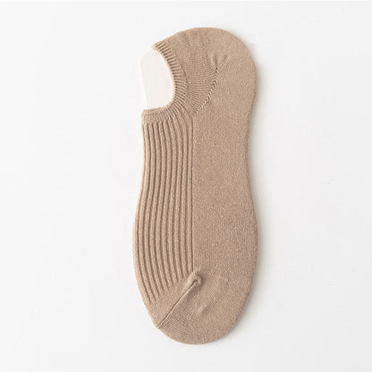 Simple Color Ankle Socks(9 Pairs) - Khaki - EU39-44(US6-10) - image 14