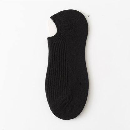 Simple Color Ankle Socks(9 Pairs) - Black - EU39-44(US6-10) - image 12