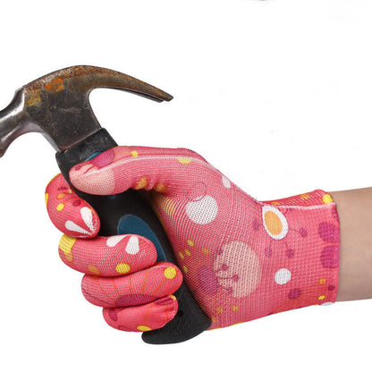 Nylon Knit Printed Gardening Work Gloves(12 Pairs) - image 6