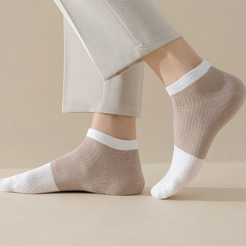 Casual Cotton Solid Color Ankle Socks(6 Pairs) - image 7