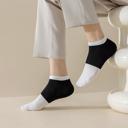 Casual Cotton Solid Color Ankle Socks(6 Pairs) - image 1