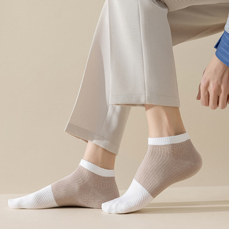 Casual Cotton Solid Color Ankle Socks(6 Pairs) - image 5