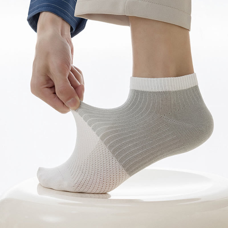 Casual Cotton Solid Color Ankle Socks(6 Pairs) - image 4