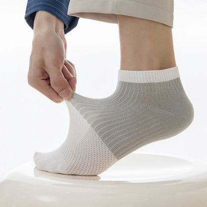 Casual Cotton Solid Color Ankle Socks(6 Pairs) - image 4