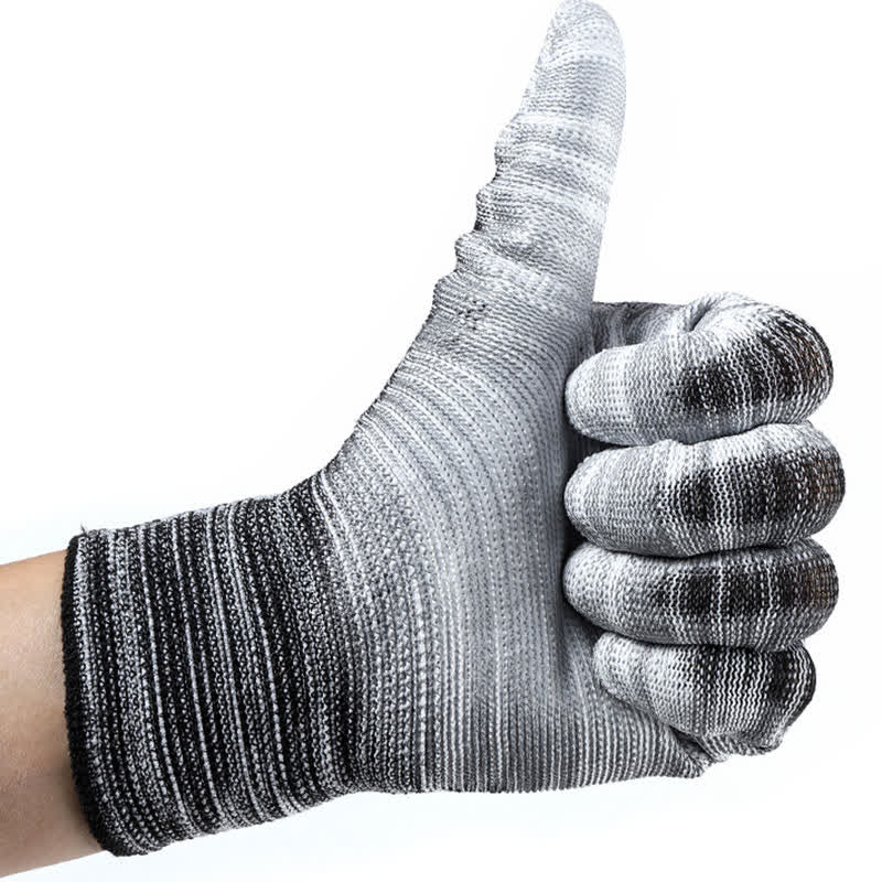 Striped Wear-resistant Non-slip Protective Work Gloves(24 Pairs) - image 6