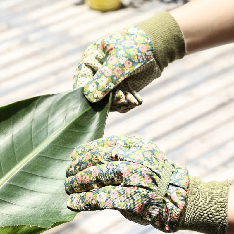 Flower Print Gardening Work Protective Gloves(3 Pairs) - image 6