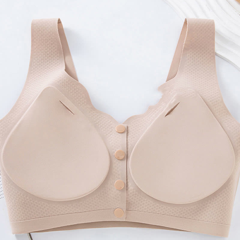 Jacquard Front Closure Wireless Bra