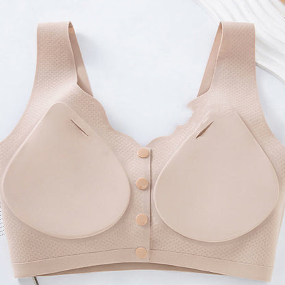 Jacquard Front Closure Wireless Bra