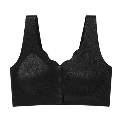 Jacquard Front Closure Wireless Bra