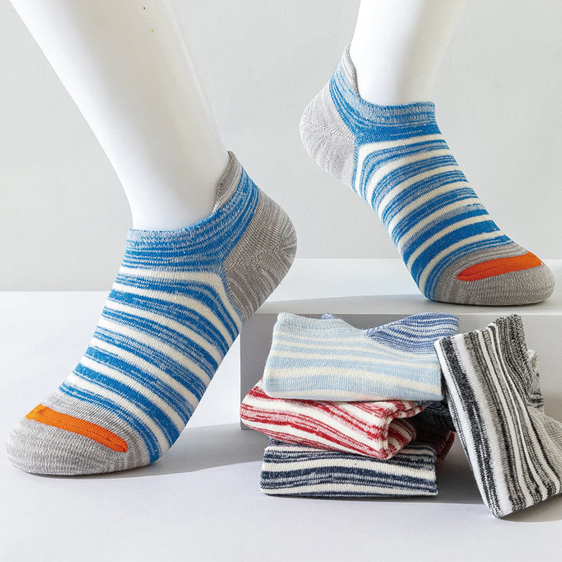 Cotton Stripe Ankle Socks(5 Pairs) - image 1