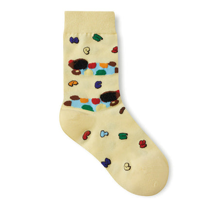 Cartoon Cute Illustration Quarter Socks(5 Pairs) - image 13