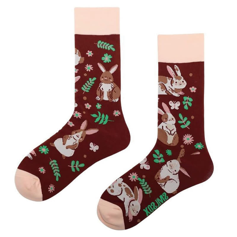 Crocodile Rabbit Quarter Socks(6 Pairs) - image 9