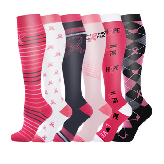 Colorful Streamers Compression Socks(6 Pairs) - Multicolor - S/M - image 0