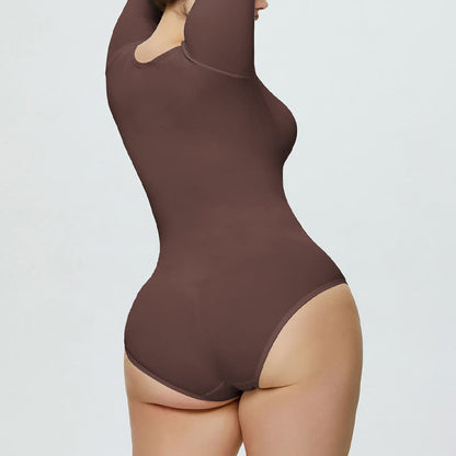 Seamless Long Sleeve Shapewear Bodysuit One Piece - image 10