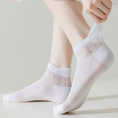 High Elastic Candy Color Ankle Socks(9 Pairs)
