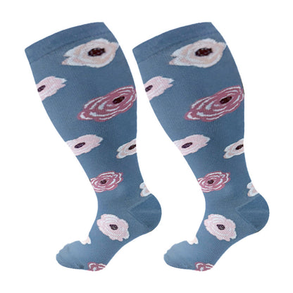 Plus Size Lute Pink Compression Socks
