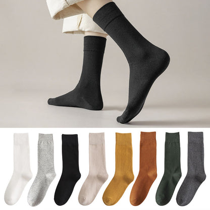 Plus Size Soft Durable Crew Socks(8 Pairs) - Multicolor - EU35-39(US4.5-8) - image 9