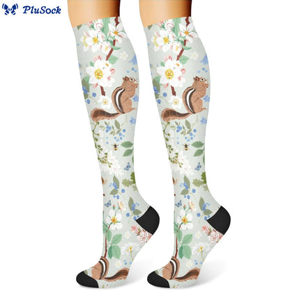 Squirrel Fawn Compression Socks(3 Pairs) - image 4