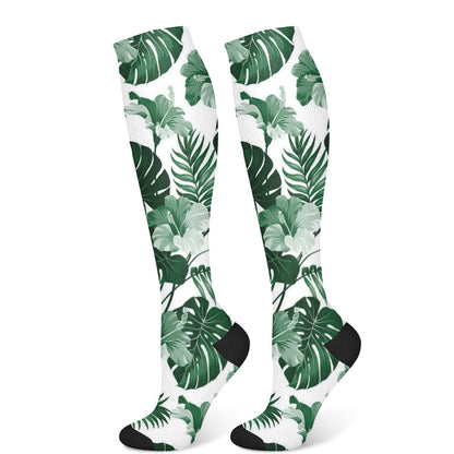 Monstera Leaves Compression Socks(3 Pairs)