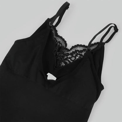 Solid Color Lace Shapewear Bodysuit