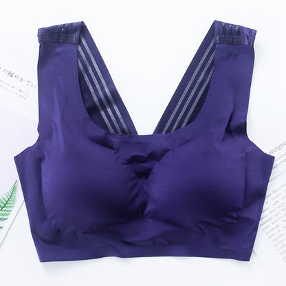 Plus Size Seamless Wireless Bra with Back Beauty Design