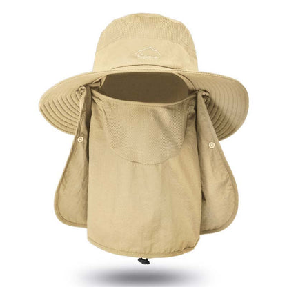 Multi-functional Outdoor Quick Dry Bucket Hat - Khaki - One Size - image 6